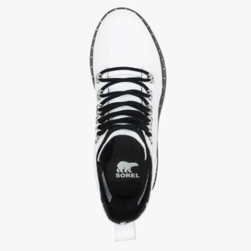 NWT Sorel ‘Lennox’ Lace White Leather Platform Ankle Combat Boots - Picture 6 of 14